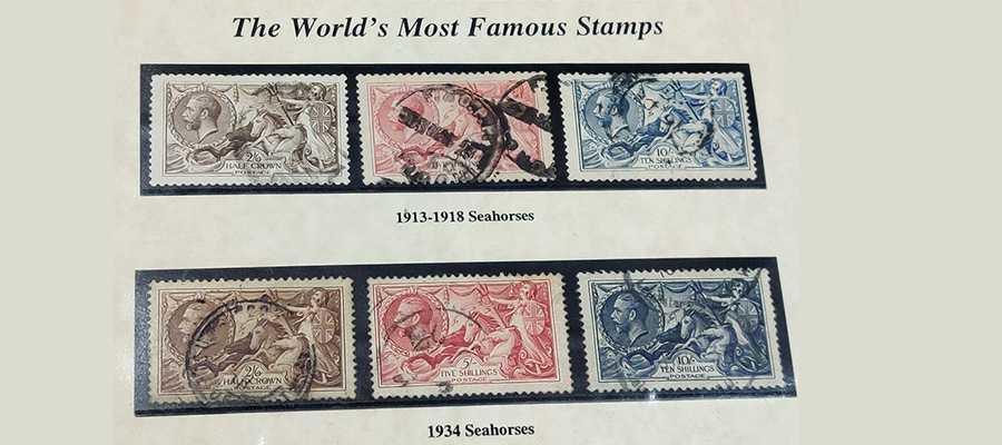 Seahorses british stamps