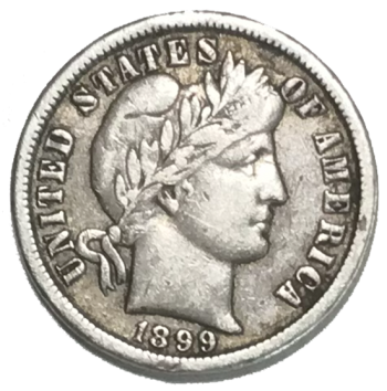 1899 O Barber Dime