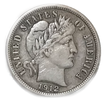 1912 Barber Dime XF